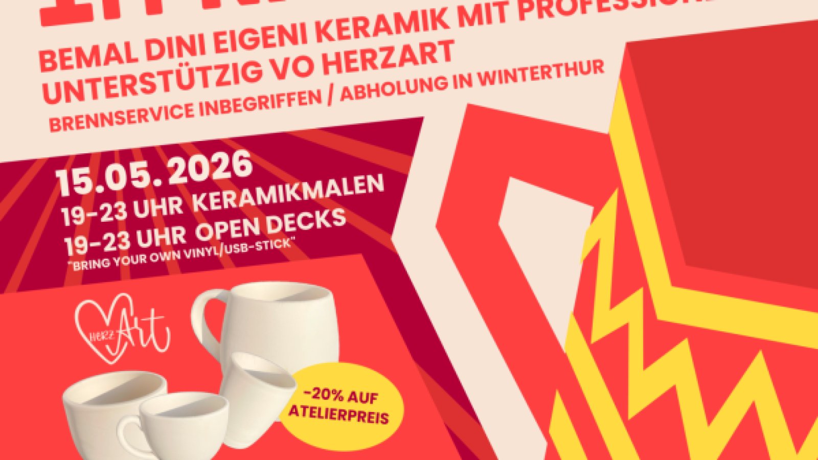 Keramikmalen, Open Decks, DJs, Ninoj .-), Eifachanny, Yung.Golem