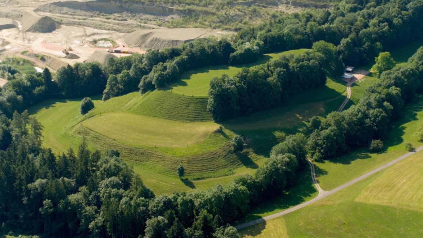 Flugaufnahme Plateau Höhensiedlung Toos-Waldi