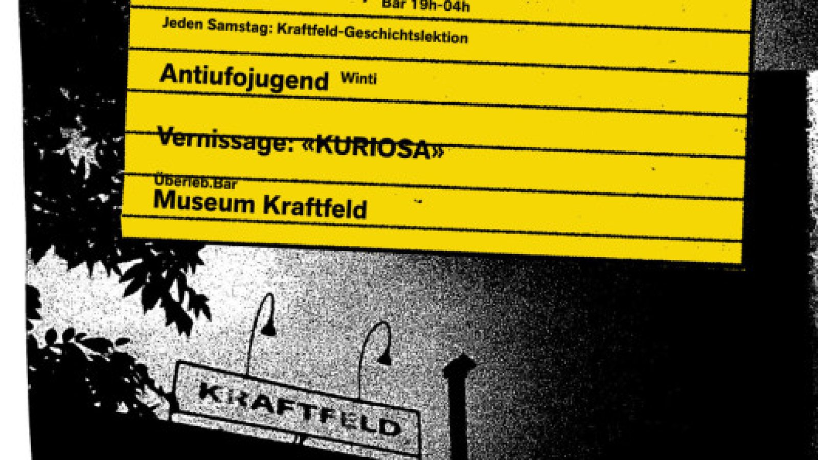 Museum Kraftfeld, Vernissage: «kuriosa», Die Abholung - The End is Nigh, Antiufojugend