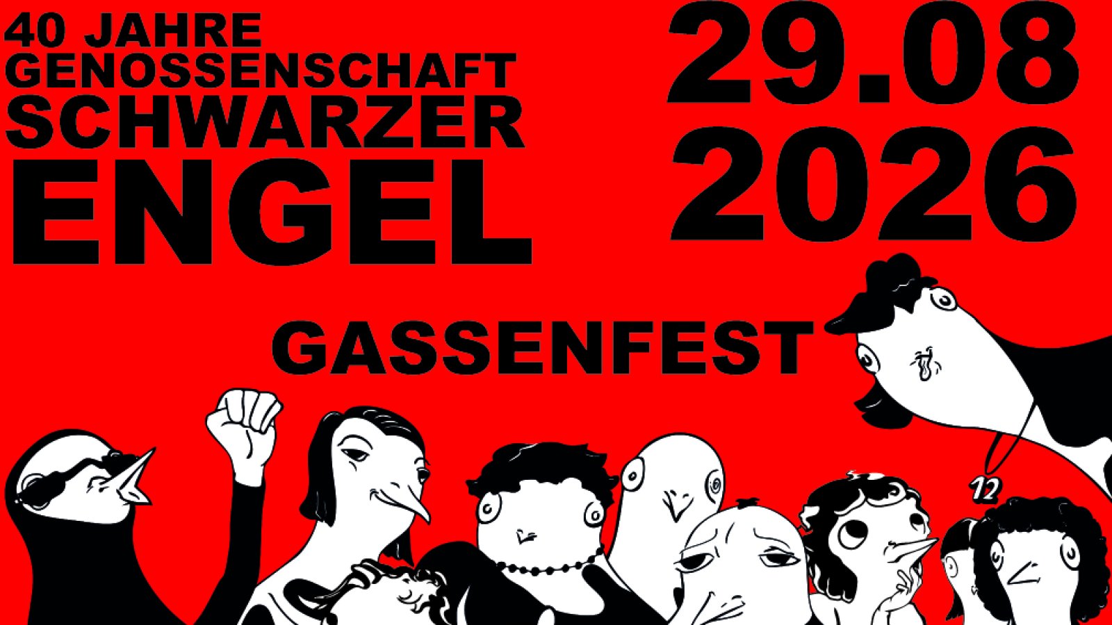 Gassenfest zum 40. Jubiläum der Genossenschaft Schwarzer Engel
