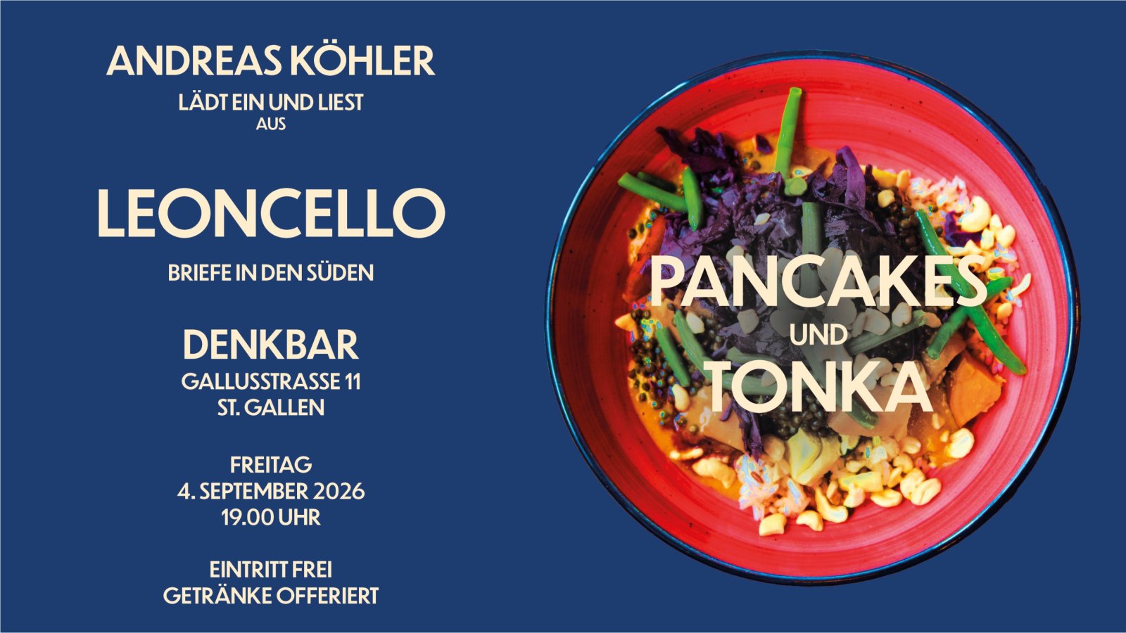 Andreas Köhler lädt ein und liest: Pancakes und Tonka