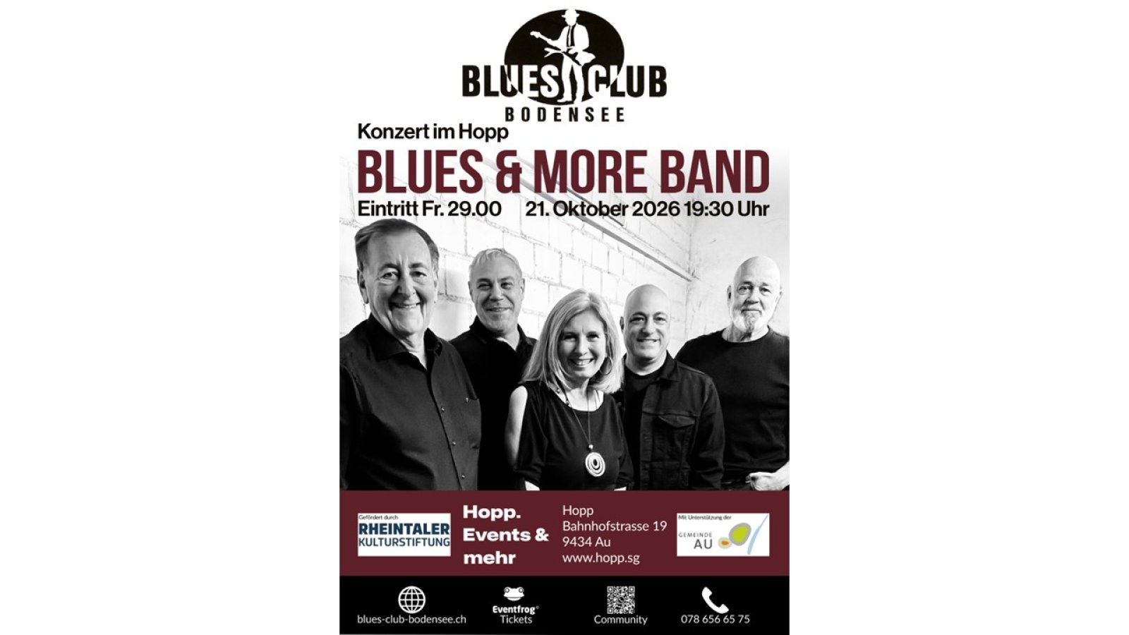 BluesClubBodensee Konzert mit Blues and more Band