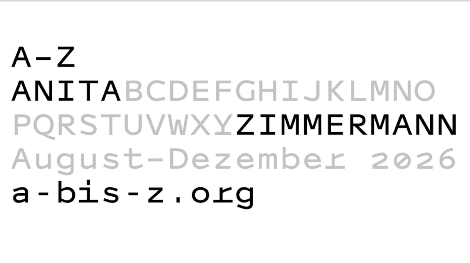 Projekt A - Z Anita - Zimmermann