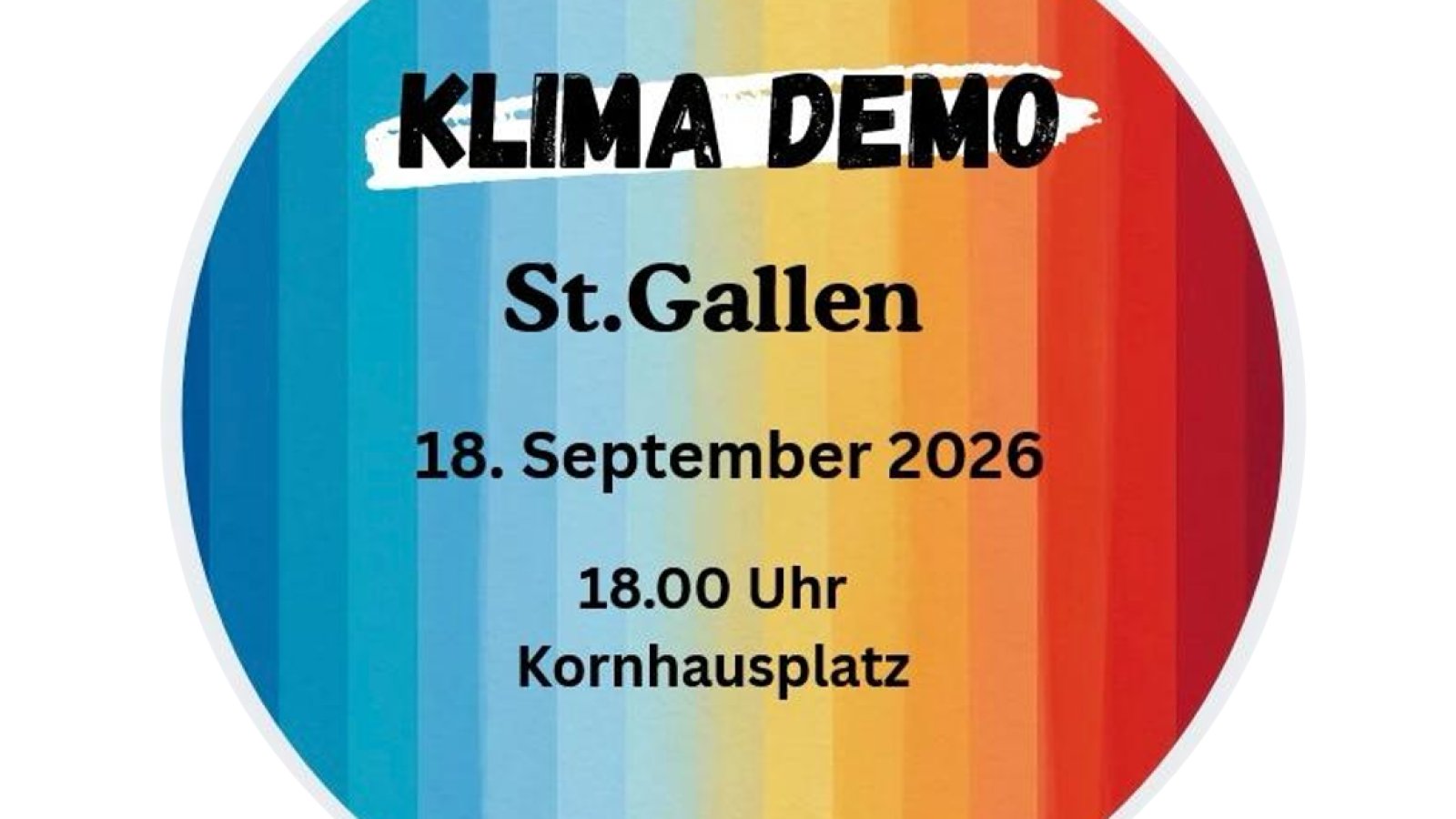 Klima Demo in St. Gallen