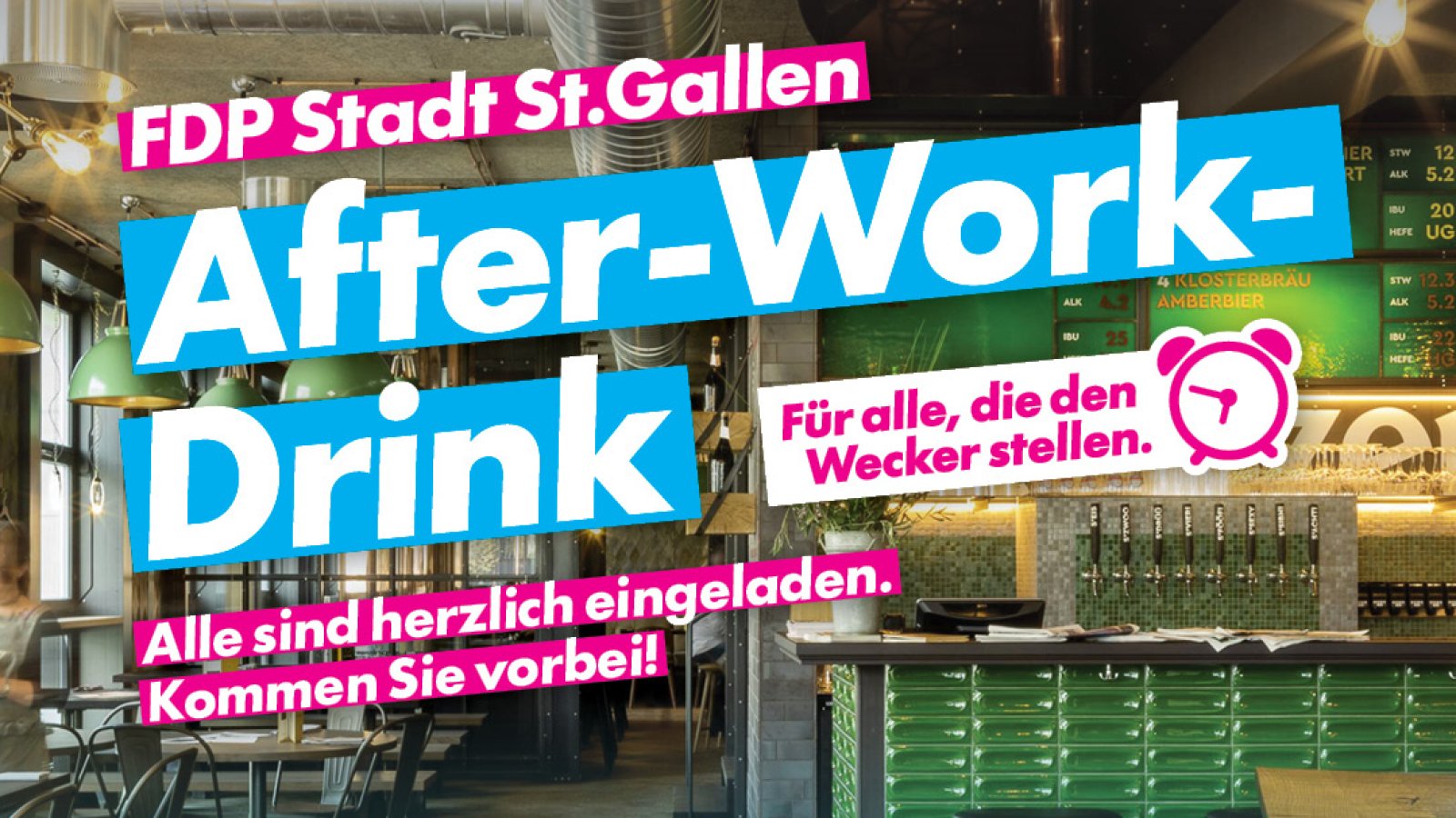 After-Work-Drink der FDP Stadt St.Gallen