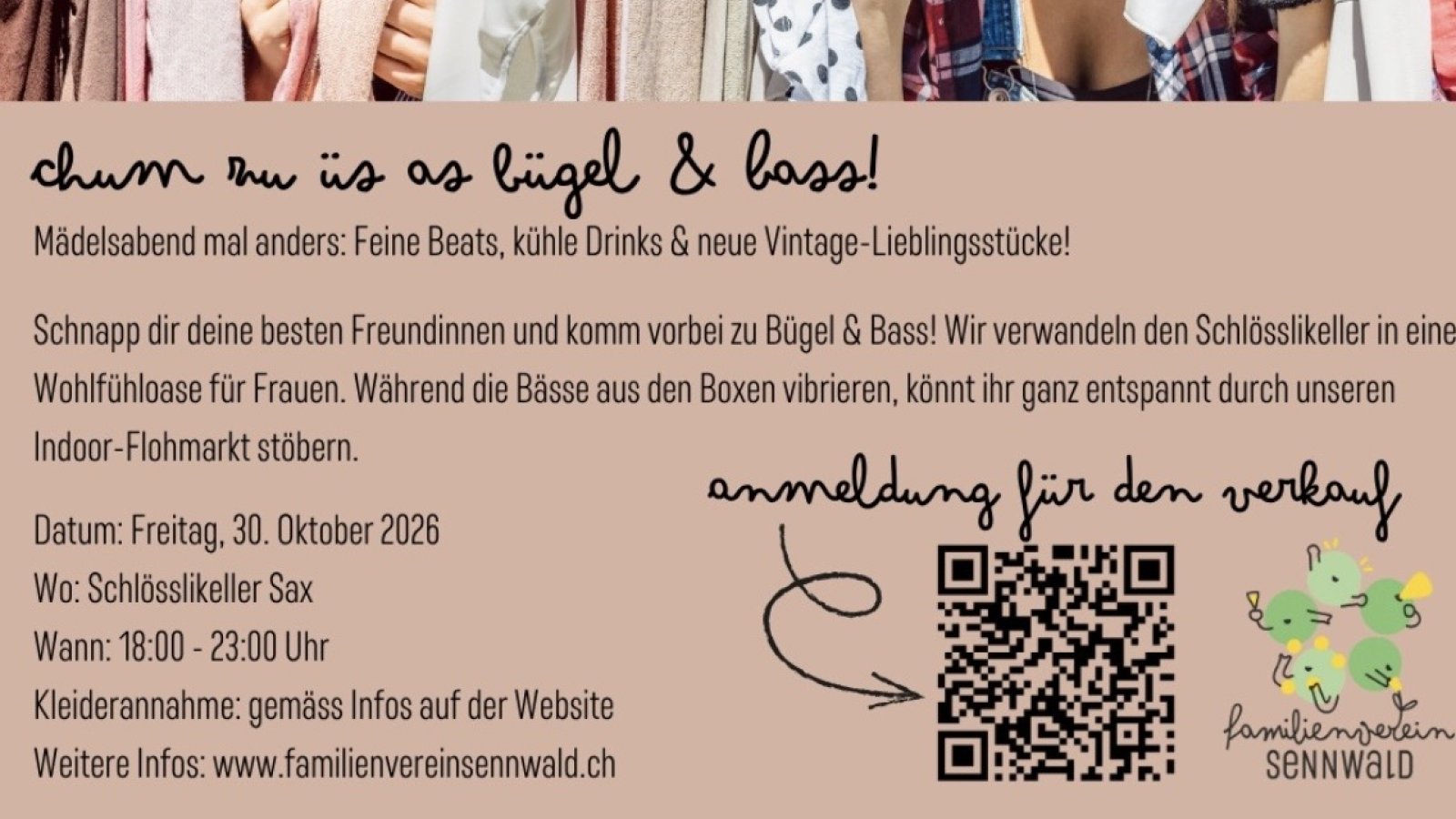 Bügel & Bass - Secondhandkleider & Musik & leckere Drinks