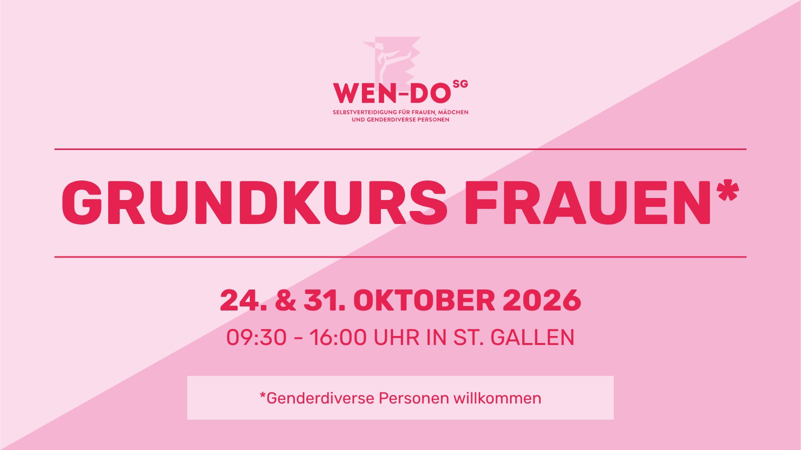 Wen-Do Grundkurs Frauen* - Selbstbehauptung und Selbstverteidigung