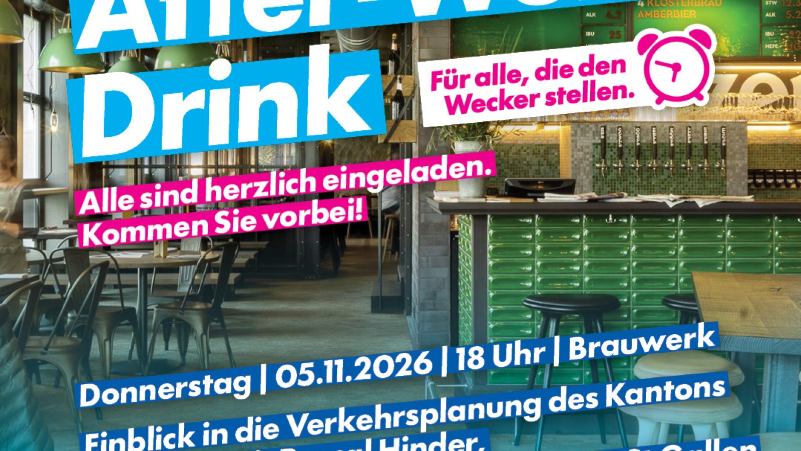 After-Work-Drink der FDP Stadt St.Gallen