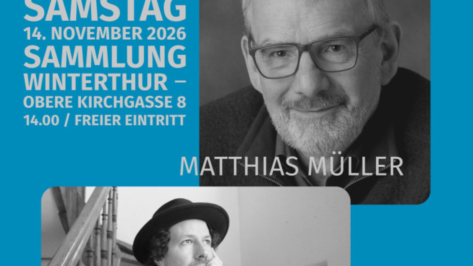 Texte und Autoren im Dialog – Matthias Müller und Raffael Rihs